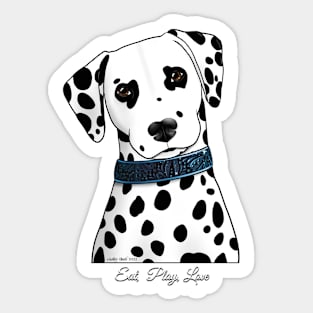 Dalmatian Eat, Play, Love Sticker